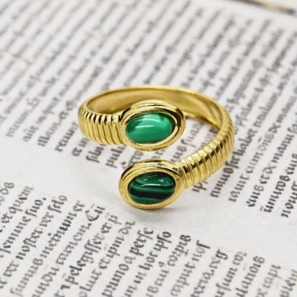 Retro Gold Band Ring - Picture 1 of 6